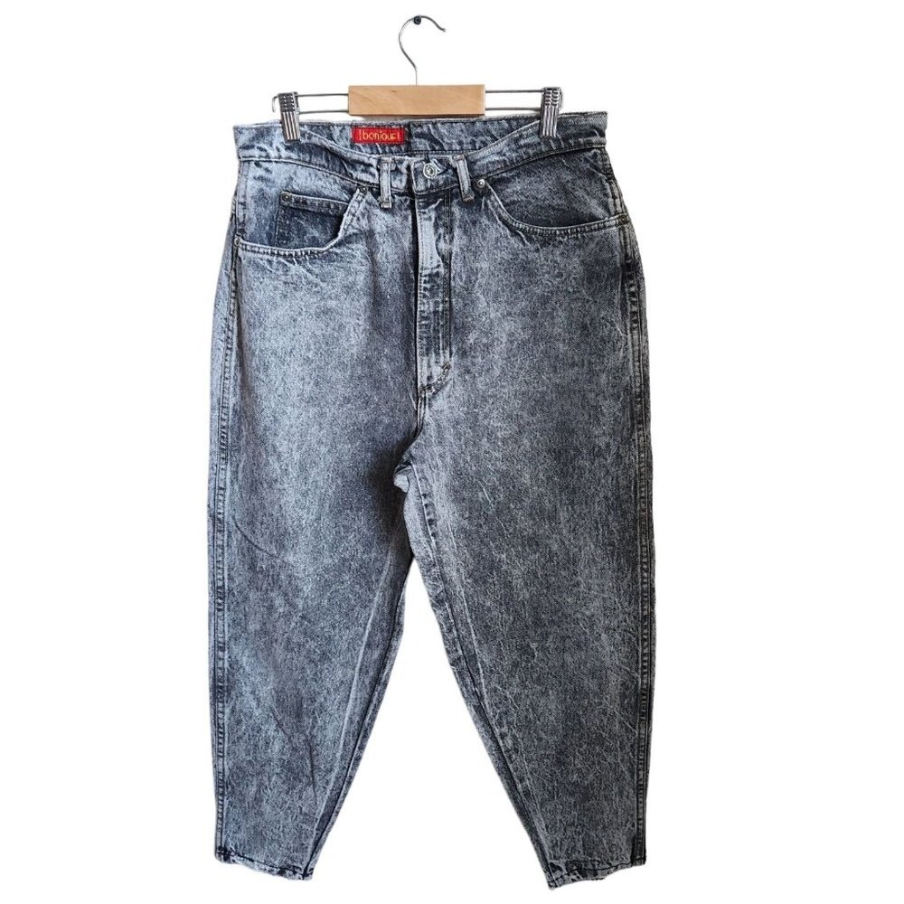 Acid Wash High-Waisted Jeans